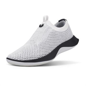 Men's Allbirds Tree Dasher Relay Slip On Shoes White / Black | NZ1120CT