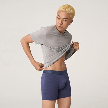 Men's Allbirds Trino® Boxer Brief Underwear Navy | NZ1275VR