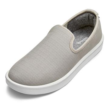 Men's Allbirds Wool Lounger Woven Slip On Shoes Grey | NZ1086RV