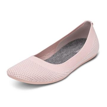 Women's Allbirds Tree Breezers Flat Shoes Pink | NZ1669LI